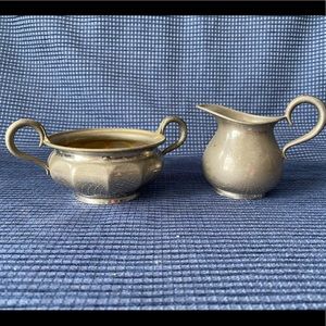 Antique Landers Plated Creamer and Sugar